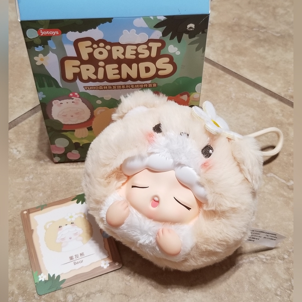 Jotoys Yumo Forest Friends Series: Bear Keychain Plush Pendant